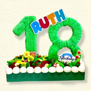 Tarta de chuches: Número con nombre